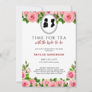 Invitación Regency Floral Tea Fiesta ducha de novia