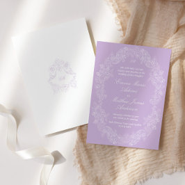 Invitación Regency Violet Victorian Antique Classic Wedding