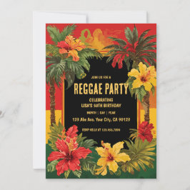Invitación Reggae Fiesta Cumpleaños