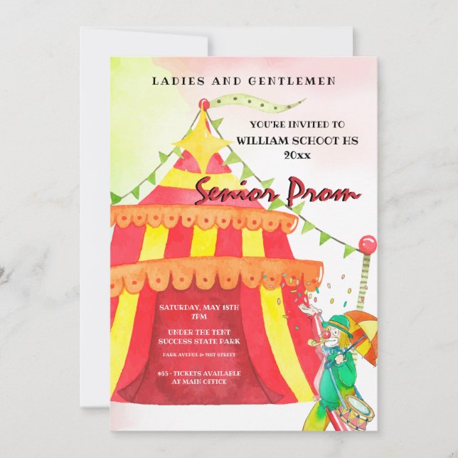 Invitación Régimen de carnaval (Anverso)