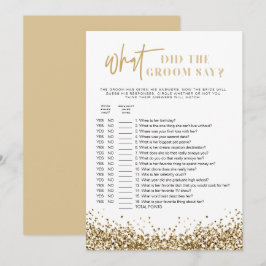 Invitación REGINA Gold ¿Qué dijo el novio Juego de boda 
