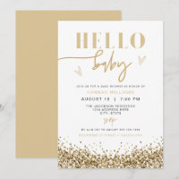 REGINA Hello Baby Yellow Gold Sequins Baby Shower