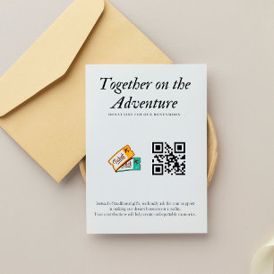 Invitación Registro de Boda Fondo para Luna de Miel Código Qr