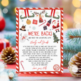 Invitación Regresamos Elves carta de llegada Hola Navidades