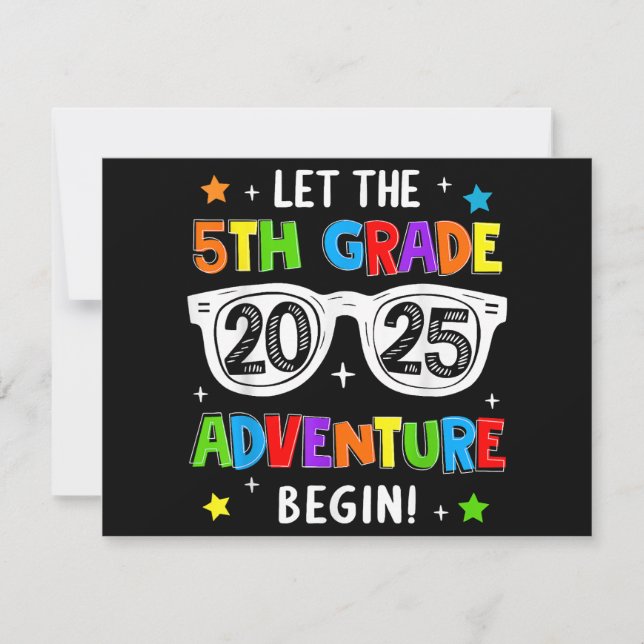 Invitación Regreso a Clases 2025 Que Comience La Aventura de  (Anverso)