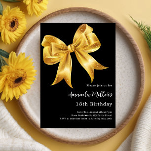 Invitación Regreso dorado negro