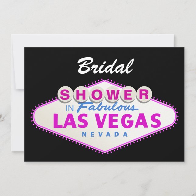 Invitación Regreso nupcial en destino de signo de Las Vegas (Anverso)