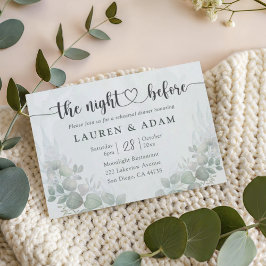 Invitación Rehearsal Dinner Sage Green Wedding Invitation