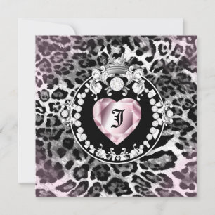 Invitación reina 311-Leopard-Tique del dulce 16 de los