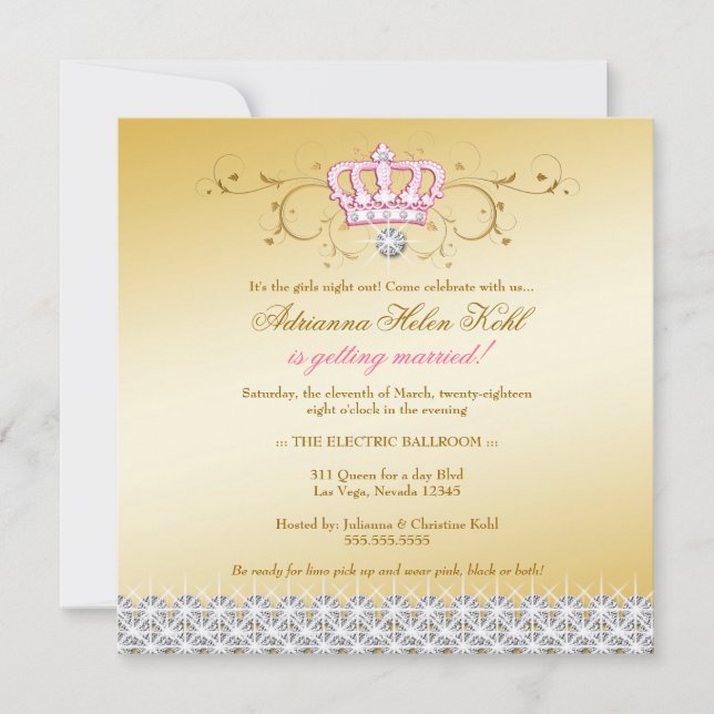 Invitación Reina 311 por un día| Oro (Anverso)
