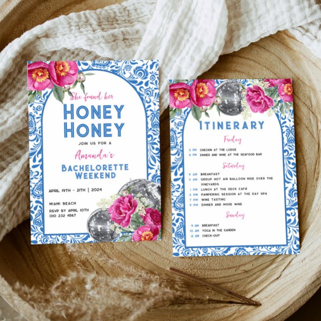 Invitación Reina bailarina Mamma Mia Bachelorette Itinerary (Subido por el creador)