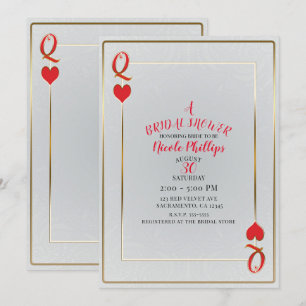 Invitación Reina Blanca y Roja de Corazones: Desayuno de Novi
