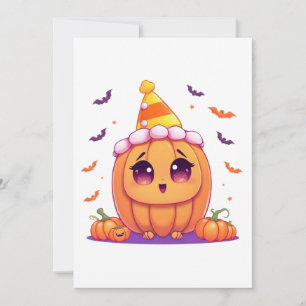Invitación Reina Calabaza Kawaii