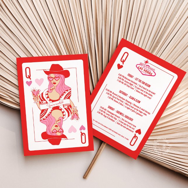 Invitación Reina de corazones Las Vegas Bachelorette Itinerar (Subido por el creador)