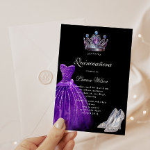 Reina de diamantes morados exclusiva de Quinceañer