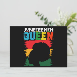 Invitación Reina de Juneteenth Chica Afro Negra Melanina