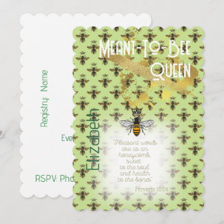 Invitación Reina de la Matriz de la Abeja Verde Chic Fe Lime 