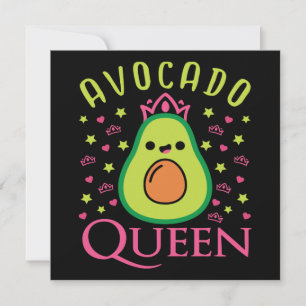 Invitación Reina del Aguacate Adorable con Corazón Chica Keto