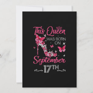 Invitación Reina nacida el 17 de septiembre - Cumpleaños de s