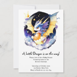 Invitación Reino de los Dragones: Baby Shower