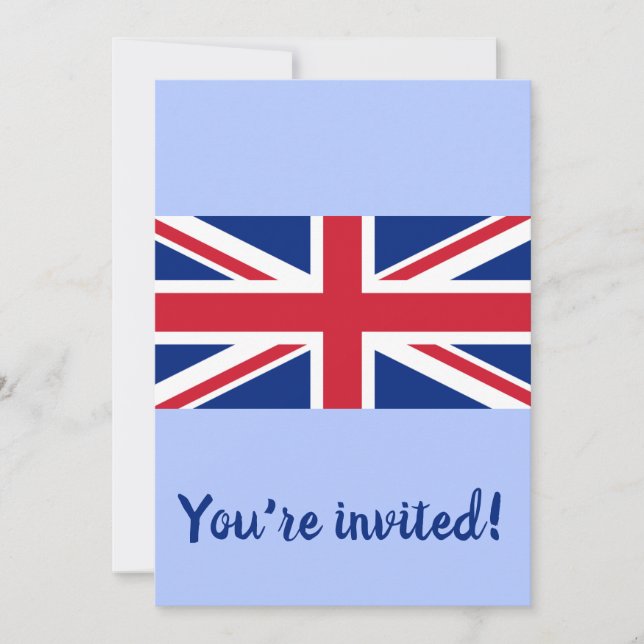 Invitación Reino Unido (Bandera Británica) (Union Jack) (Rein (Anverso)