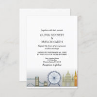 Invitación Reino Unido Inglaterra de la boda de