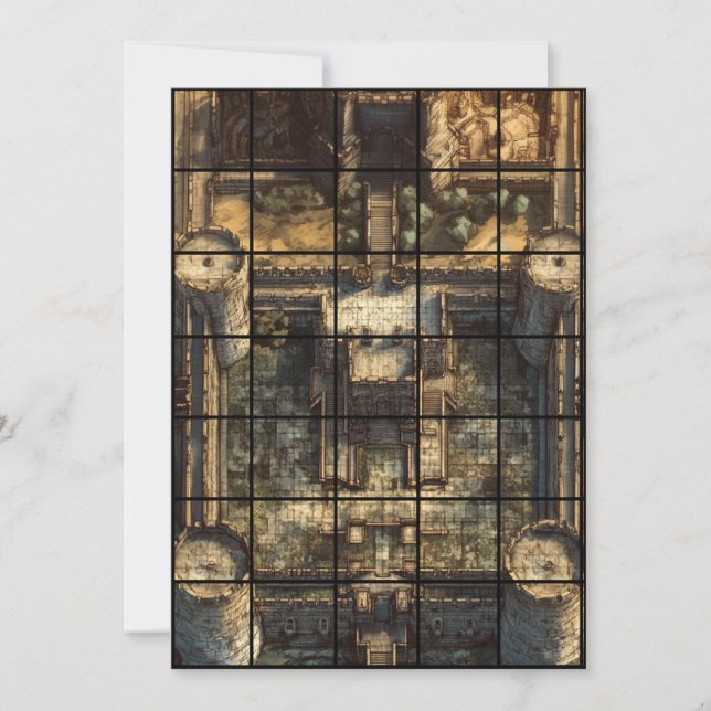 Invitación Rejilla de papel de fortaleza 5x7 (Anverso)