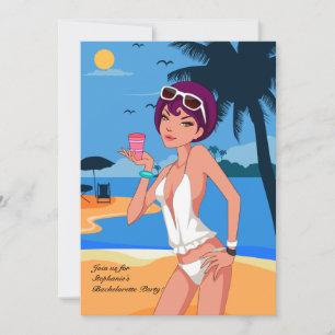 Invitación Relájese En El Bar De La Playa.
