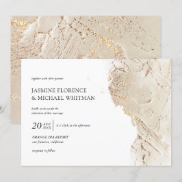 Invitación Relieve metalizado de imitación de oro texturizado