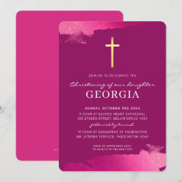 Invitación RELIEVE METALIZADO de oro de CRISTENCIA MODERNA cr