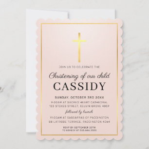 Invitación RELIEVE METALIZADO de oro de CRISTENCIA MODERNA cr