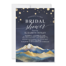 Relieve metalizado dorado azul acuarela Ducha de n