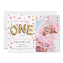 Relieve metalizado dorado Balón 1er cumpleaños Fot