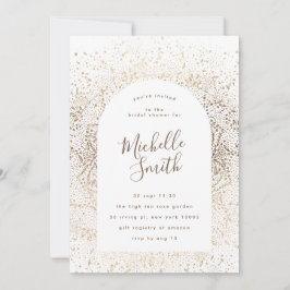 Invitación Relieve metalizado dorado Botánico Whimsical Arch 
