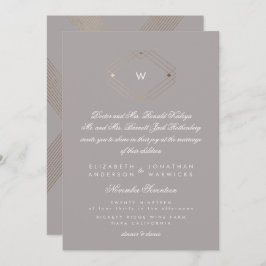 Invitación Relieve metalizado dorado de caligrafía Boda Muslo