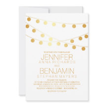 Relieve metalizado dorado Efecto String Luces Boda