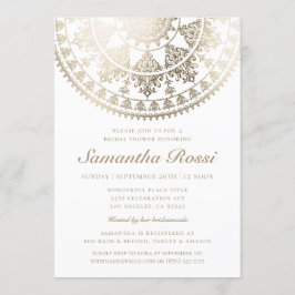 Invitación Relieve metalizado dorado nupcial de las