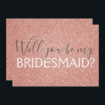 Invitación Relieve metalizado dorado Rosa Veintiún cumpleaños<br><div class="desc">Purpurina Rosa Gold Faux y Sparkle Elegant ¿Serás mi dama de honor? Invitación.</div>