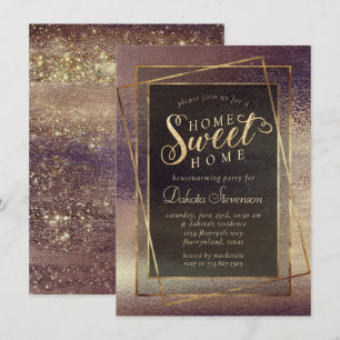 Invitación Relieve metalizado Glitzy   Calentamiento de las c