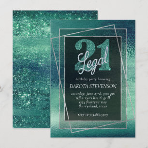 Invitación Relieve metalizado Glitzy   Irlandeses marítimos 2