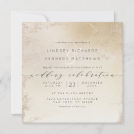 Invitación Relieve metalizado Ombre Yellow Frosted Boda Plaza