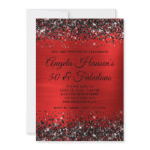 Relieve metalizado Rojo Purpurina Negro 50 y fabul