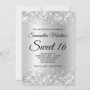 Invitación Relieve metalizado satinado de  satinado de Purpur