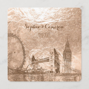 Invitación Relieve metalizado urbano/falso de PixDezines