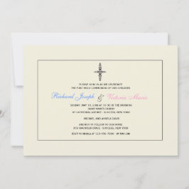 Invitación religiosa crema