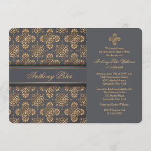 Invitación religiosa Cruz Dorada