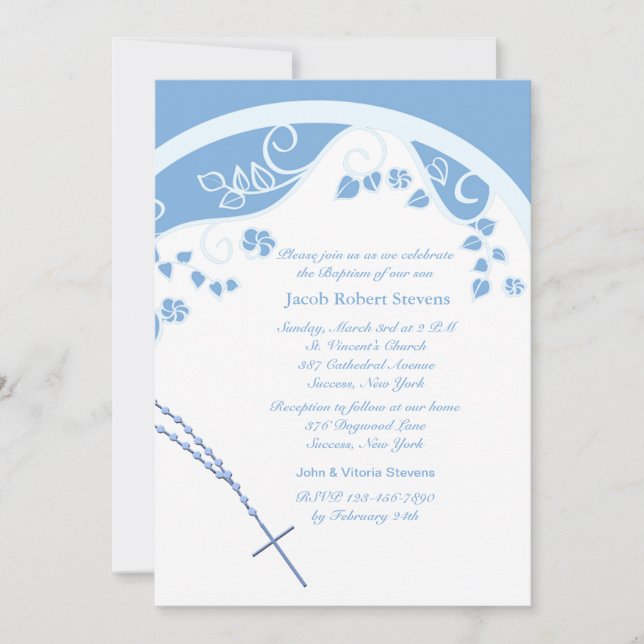 Invitación religiosa de Blue Dome (Anverso)