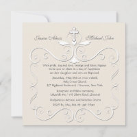Invitación religiosa de corazón tierno