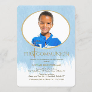 Invitación religiosa de foto tan bendecida