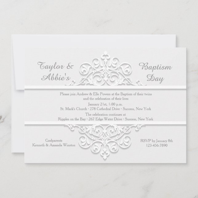 Invitación religiosa de Ivory Railing (Anverso)